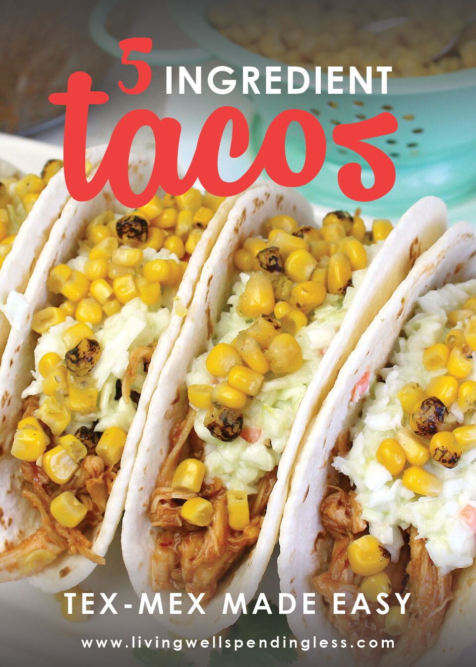 Want a flavorful and simple dinner idea that only uses 5 ingredients? Whether you are walking in the door late from work or needing to eat quickly to get the kids to soccer, these quick tacos are for you!