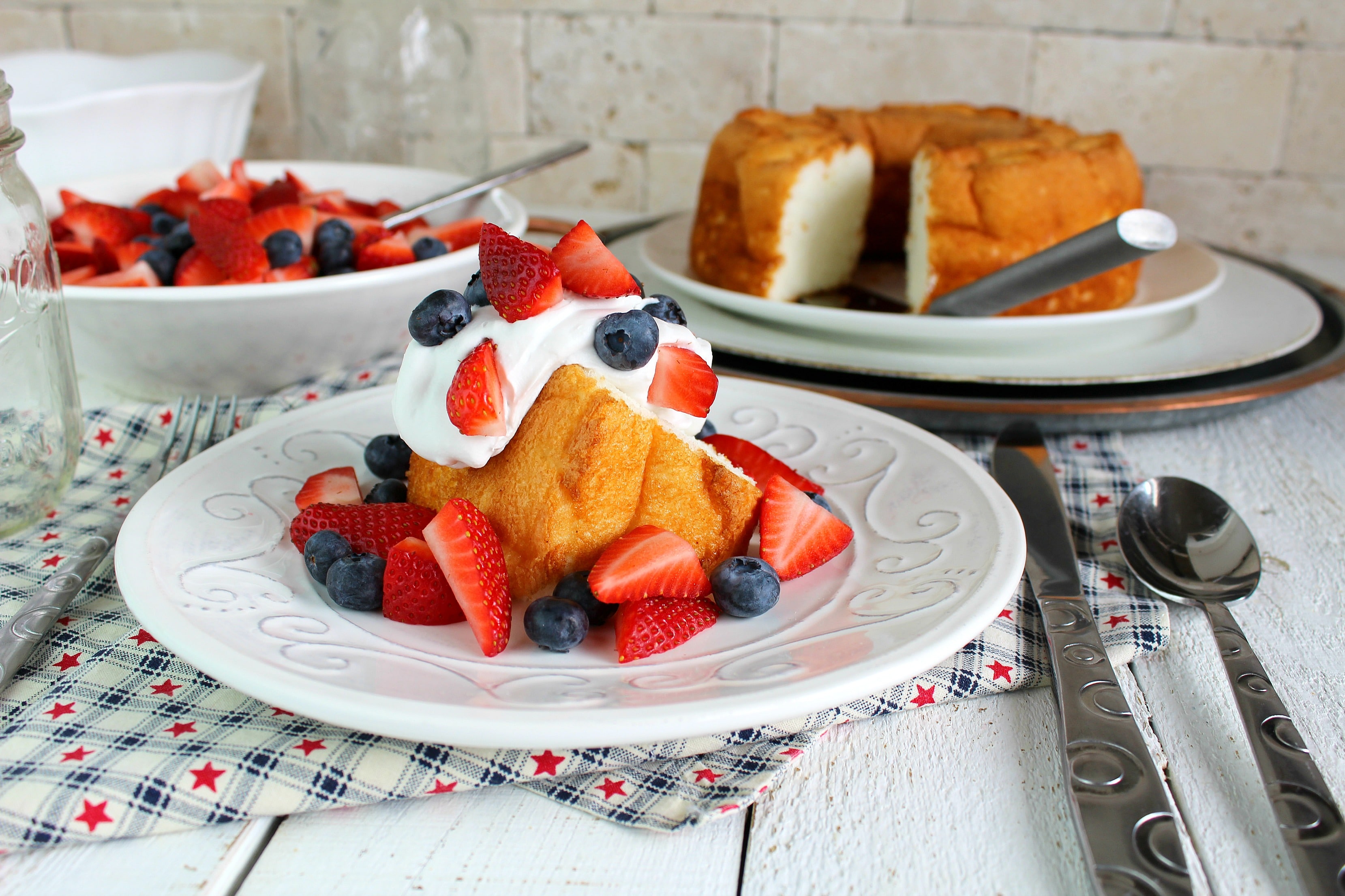This light and sweet dessert is perfect for a 4th of july party