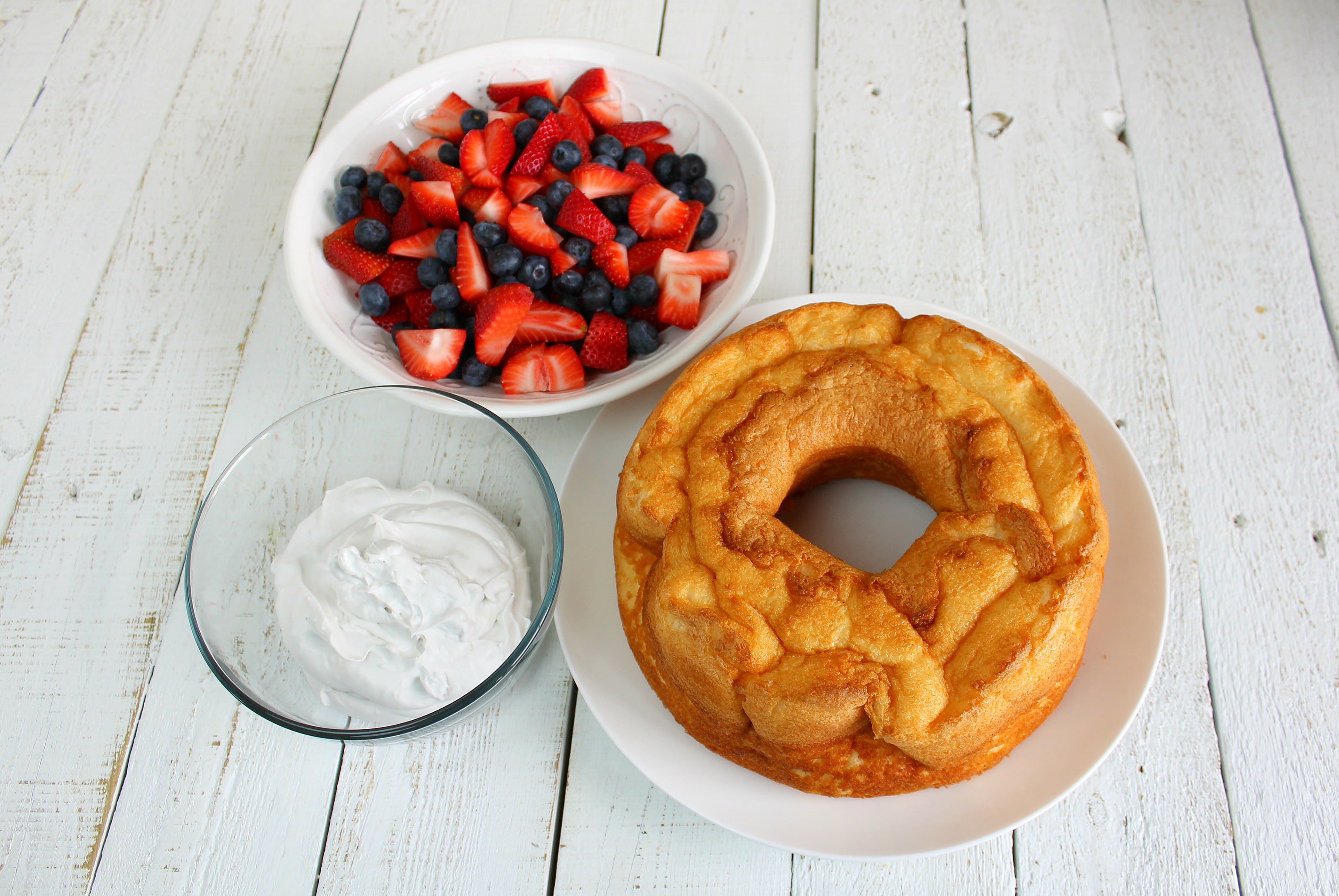 Assemble shortcake ingredients for your guests to prepare their own plates