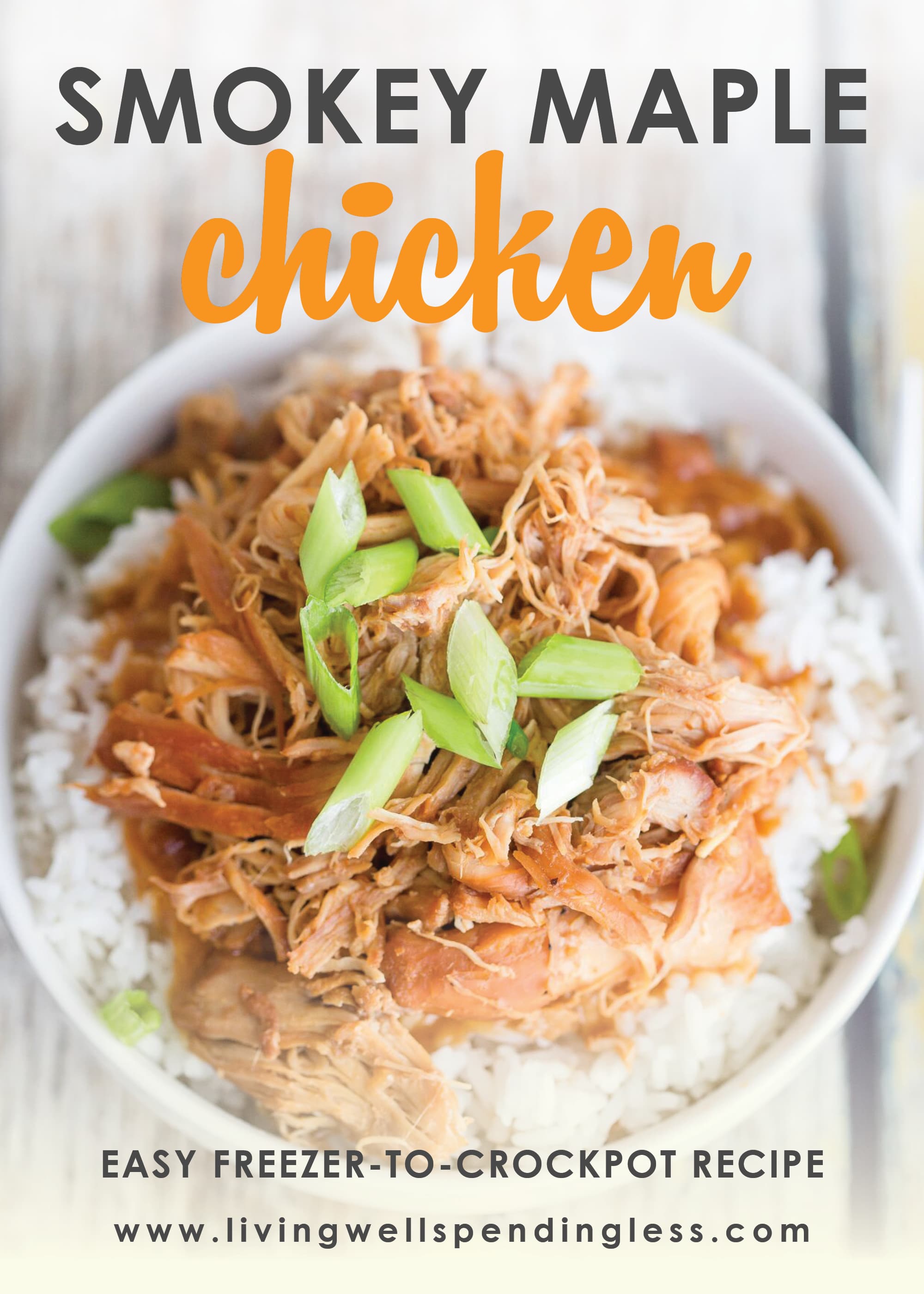 Smokey maple chicken freezer friendly recipe.