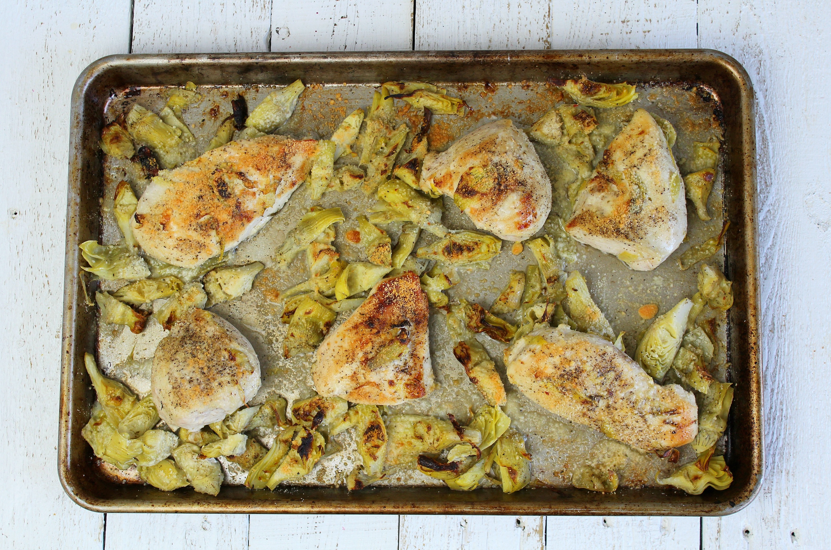 Broiling the chicken gives it a deliciously crispy crust sprinkled with parmesan cheese