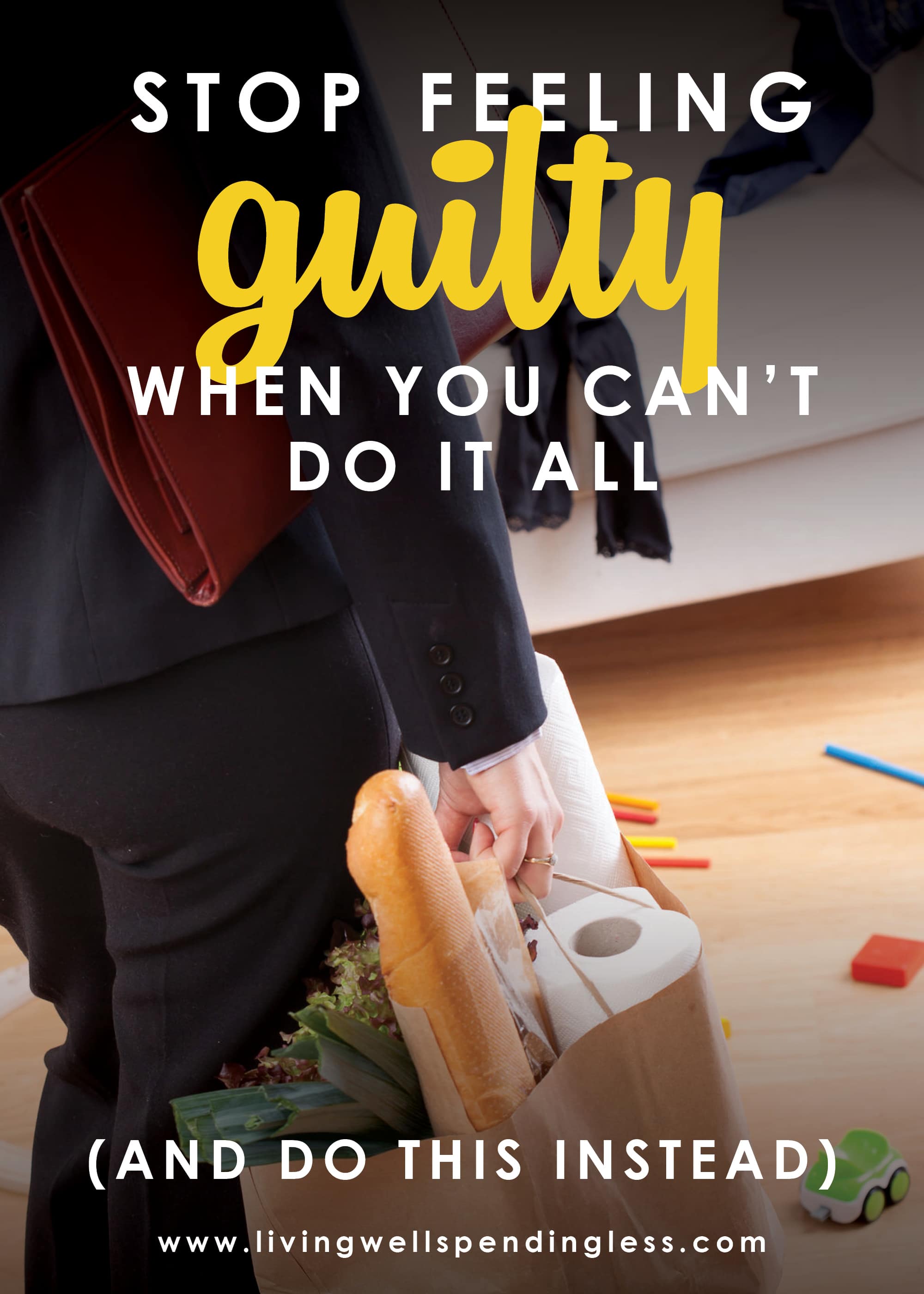 Raise your hand if you have ever felt guilty for not being able to do everything at once. The truth is, no one can do it all. So how do you know if you're choosing the right things? These 4 truths have helped me along the way & may be just what you need to hear today! #livingwellspendingless #productivity #momguilt #motivation #inspiration