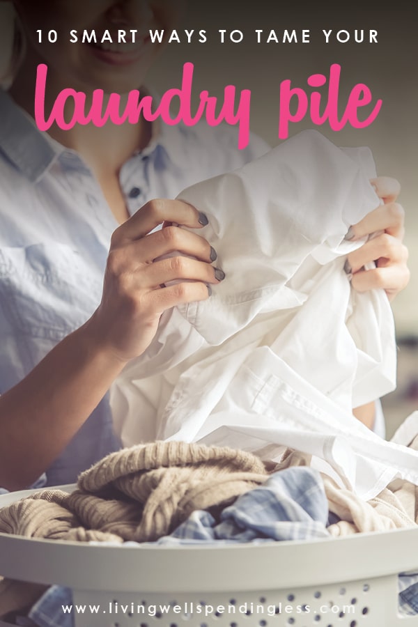 Ever feel like laundry is taking over your life? While there is no magic wand that can make the mountain disappear, there are a few tricks that can help lighten the load! Don't miss these 10 smart ways to tame that laundry pile and take back your sanity! 