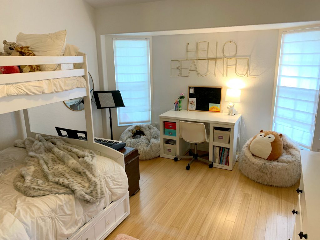 Maggie's room all clean and organized. Ever feel like your mess has gotten to the point of no return? It might be time to get some help with all that decluttering! Don't miss these three surprising lessons from hiring a professional organizer. Decluttering | Organizing | Hiring a Professional Organizer | Marie Kondo