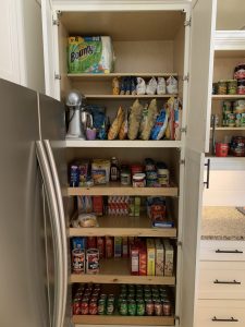 After of the kitchen pantry. Ever feel like your mess has gotten to the point of no return? It might be time to get some help with all that decluttering! Don't miss these three surprising lessons from hiring a professional organizer. Decluttering | Organizing | Hiring a Professional Organizer | Marie Kondo