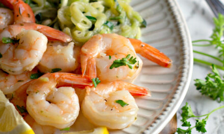Garlic Butter Shrimp with Zoodles (20-Minute Keto-Friendly Recipe!)