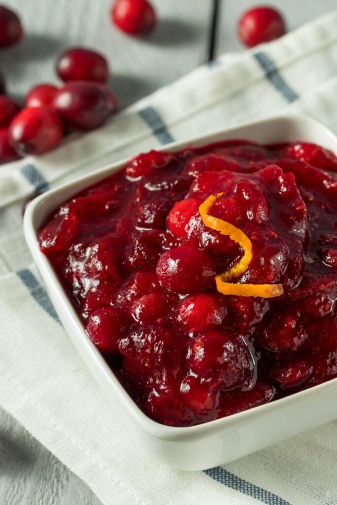 Sweet Homemade Cranberry Sauce for Thanksgiving Dinner