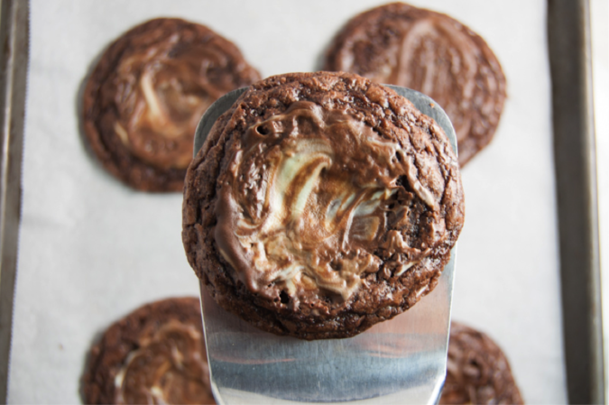 5 Ingredient Mint Brownie cookies