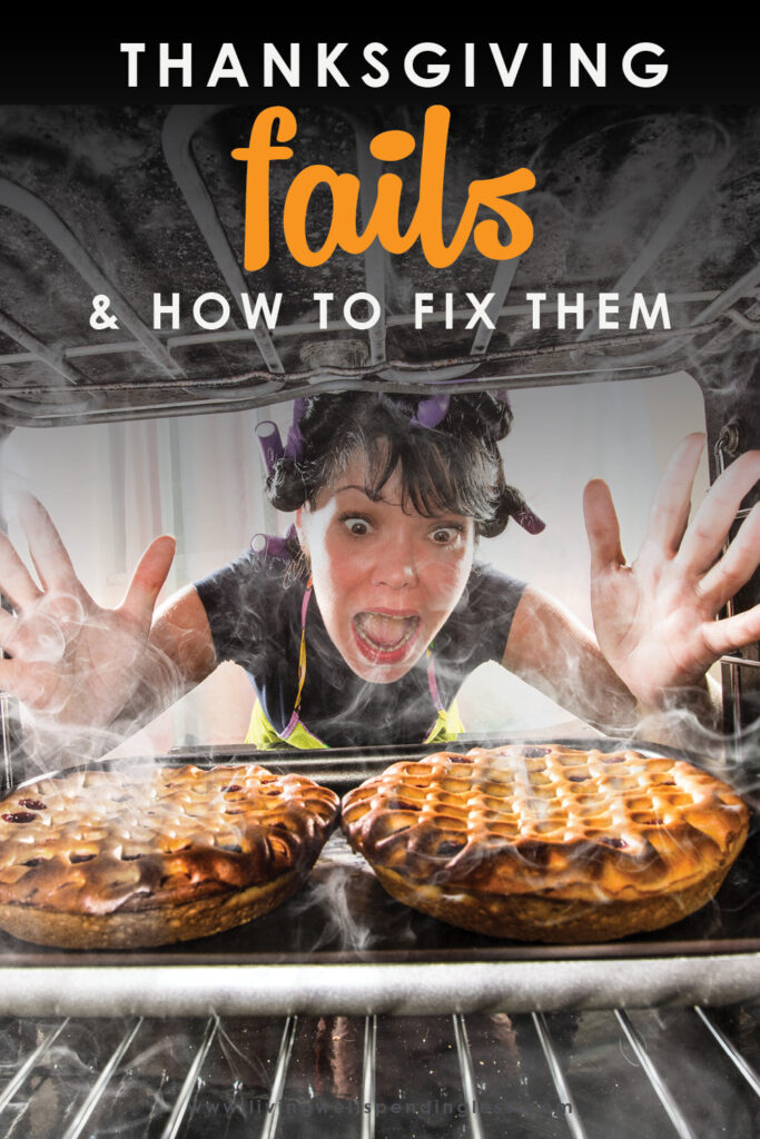 When it comes to Thanksgiving, whether it's your first or your 40th, there will be at least a few things that go wrong. Don't sweat it, simply use this guide to help yourself get right back on track! #holidays #thanksgiving #holidayfails #thanksgivingfails #holidaytips #cookingtips