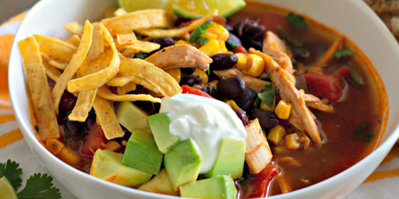 One Pot Chicken Tortilla Soup