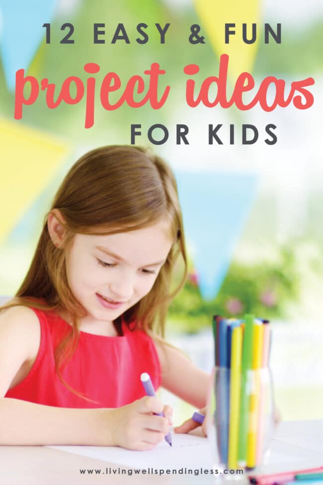Trying to figure out how to keep your kids from watching tv all day? Check out these 12 tried and tested easy and fun projects to do with the kids during this time of social distancing and self-imposed quarantines. Get the whole family involved! #craftsforkids #crafts #DIY #kidscrafts #socialdistancing #coronavirus #covid19