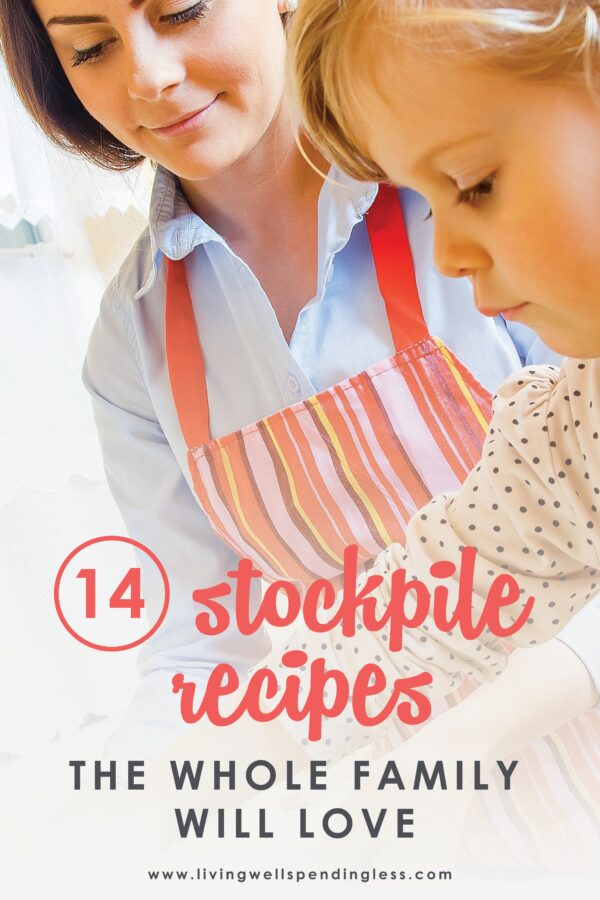 These stockpile recipes will keep your family fed and come together quickly with ingredients you probably already have on hand! #foodmadesimple #stockpilerecipes #familyrecipes #recipes #prepping #preppers #foodprepping