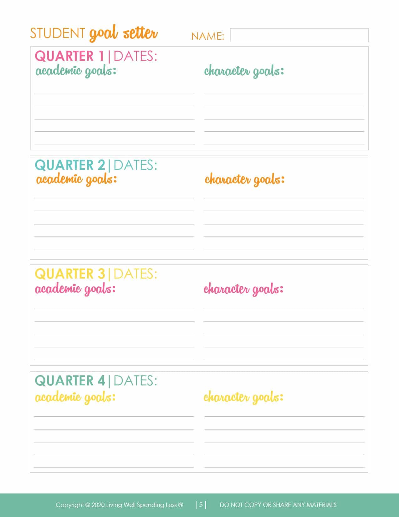 Free printable homeschool planner living well spending less 