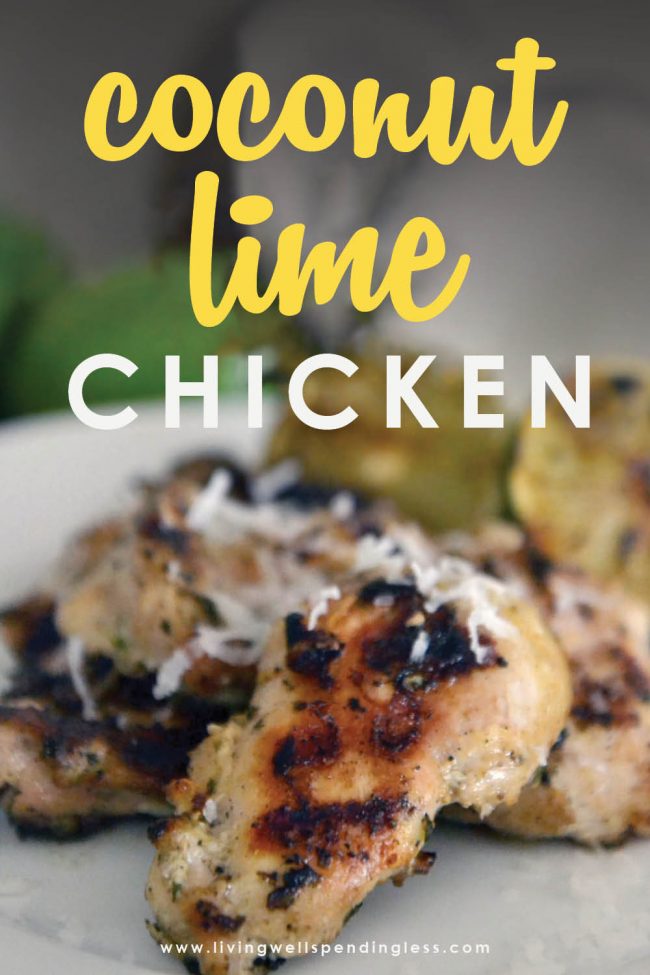 This easy Coconut Lime Chicken is full of flavor but takes just minutes and can be frozen ahead for an effortless summer dinner your family will LOVE! 