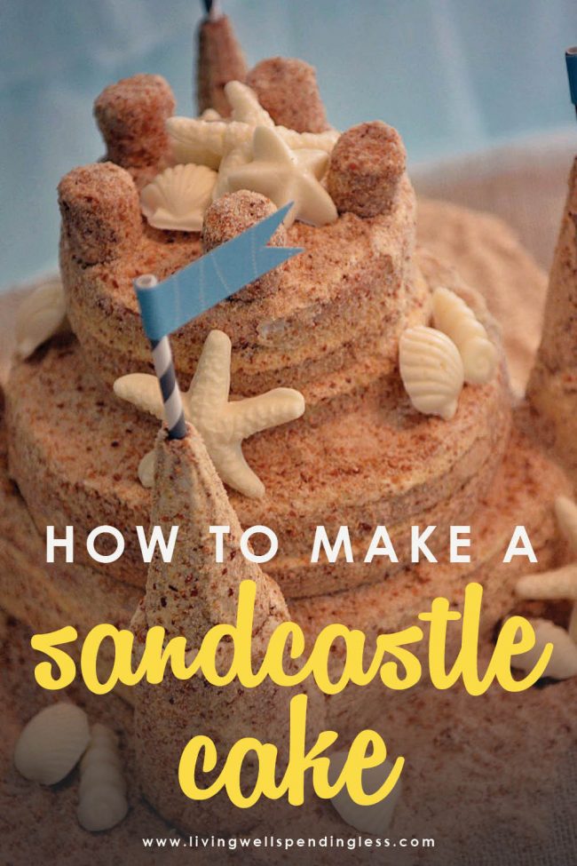 Looking for the cutest beach-themed birthday cake? Here's a super simple step-by-step tutorial on how to make a sandcastle cake that will be a show stopper.