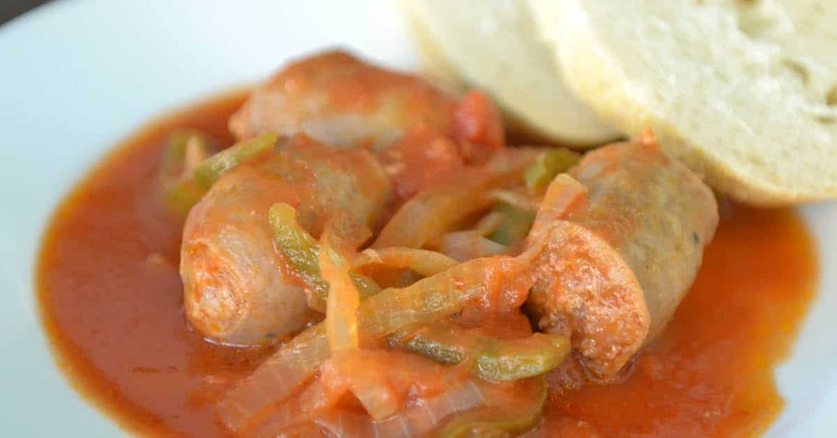 Slow Cooker Sausage & Peppers