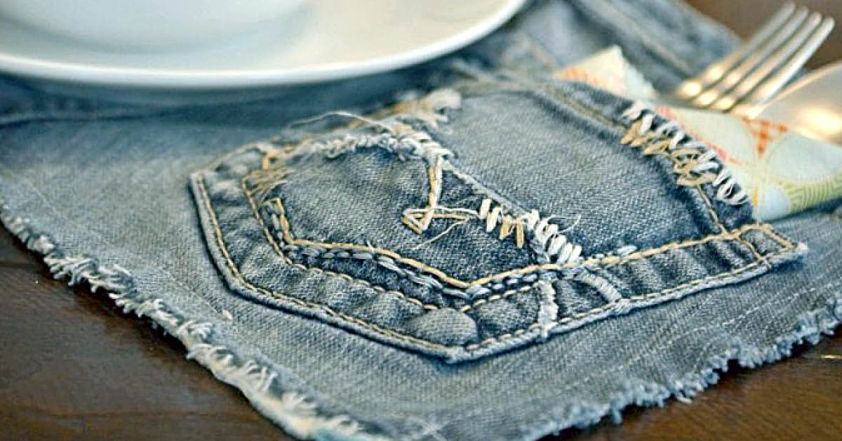 Upcycled Denim Placemats