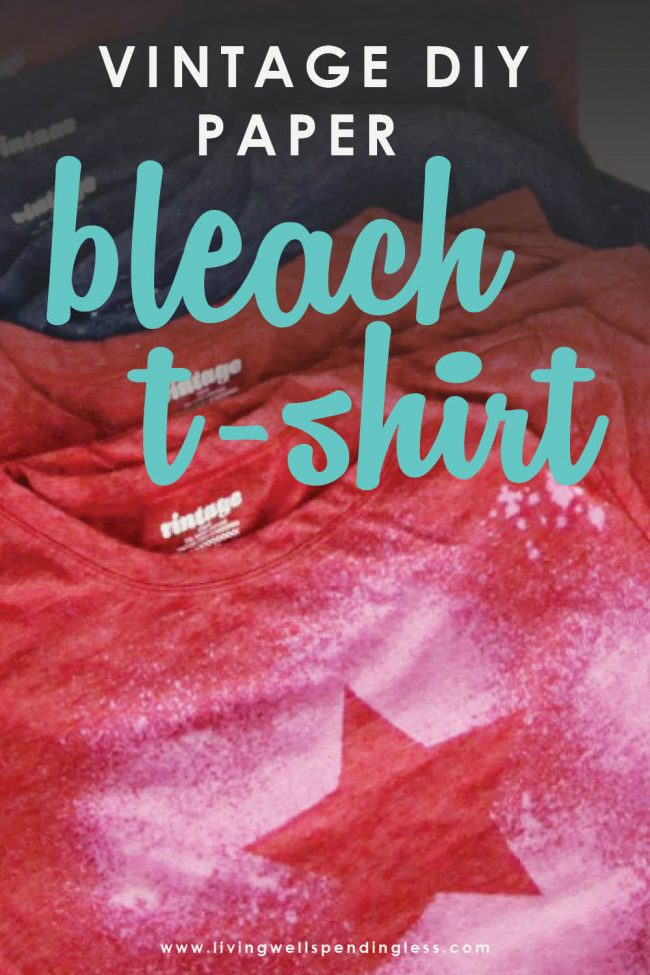 Looking for a fun and easy-to-make handmade gift everyone will love? These DIY vintage freezer paper bleach t-shirts are simple and so unique!