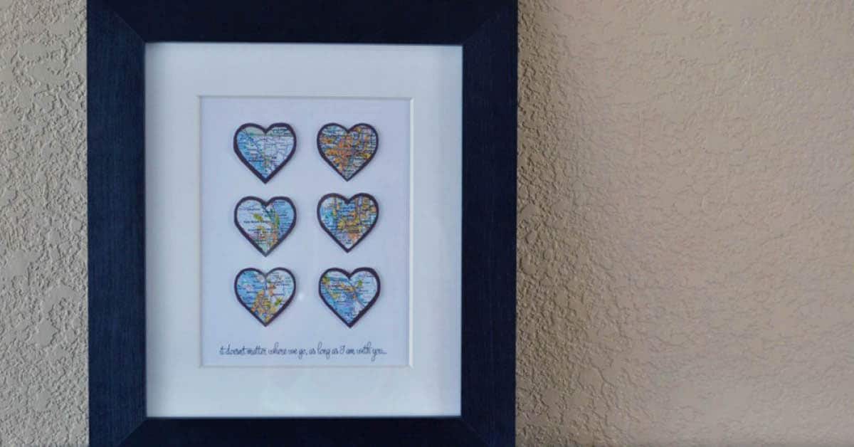 DIY Heart Map Art