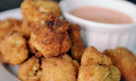 Deep Fried Cauliflower with Buffalo Dipping Sauce