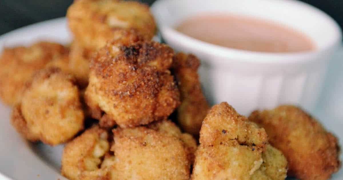 Deep Fried Cauliflower with Buffalo Dipping Sauce