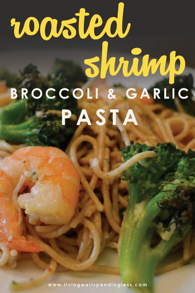 Does your family love pasta? Mine sure does! And this Roasted Shrimp, Broccoli & Garlic Pasta checks all the boxes! It is simple, fast and delicious! And only uses ingredients you probably already have on hand. 