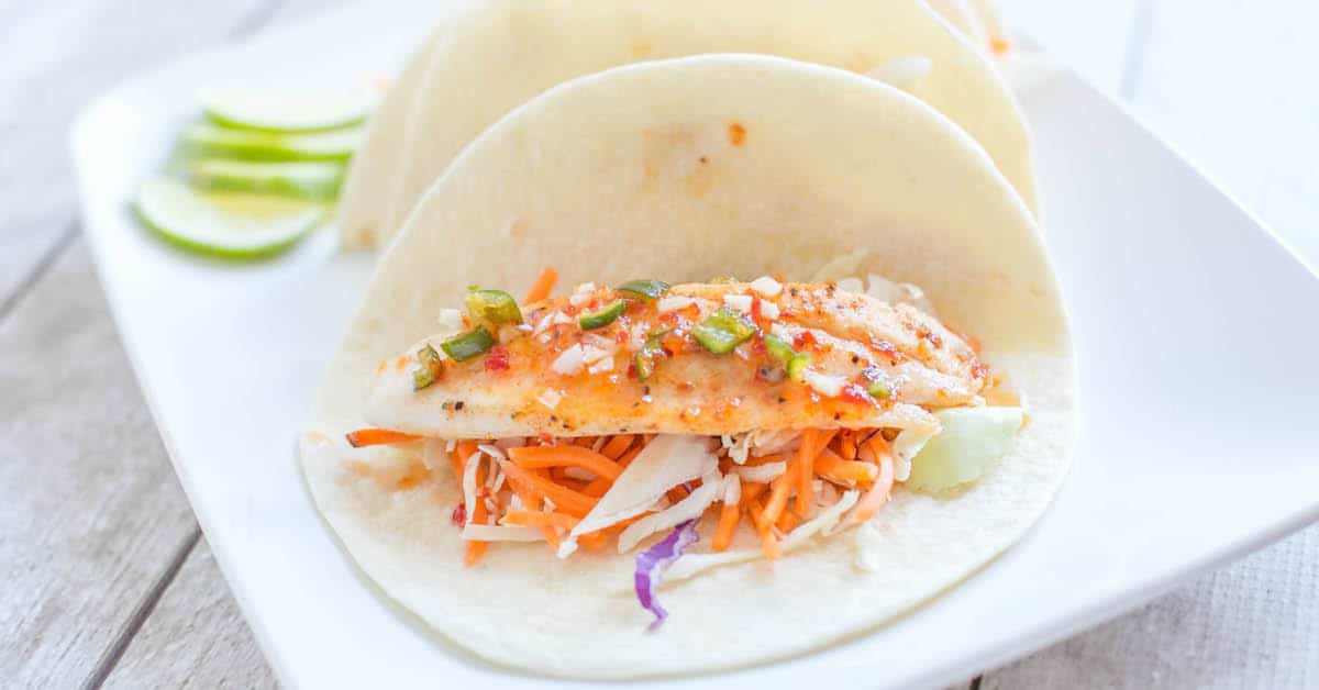 Fish Tacos with Pepper Jelly