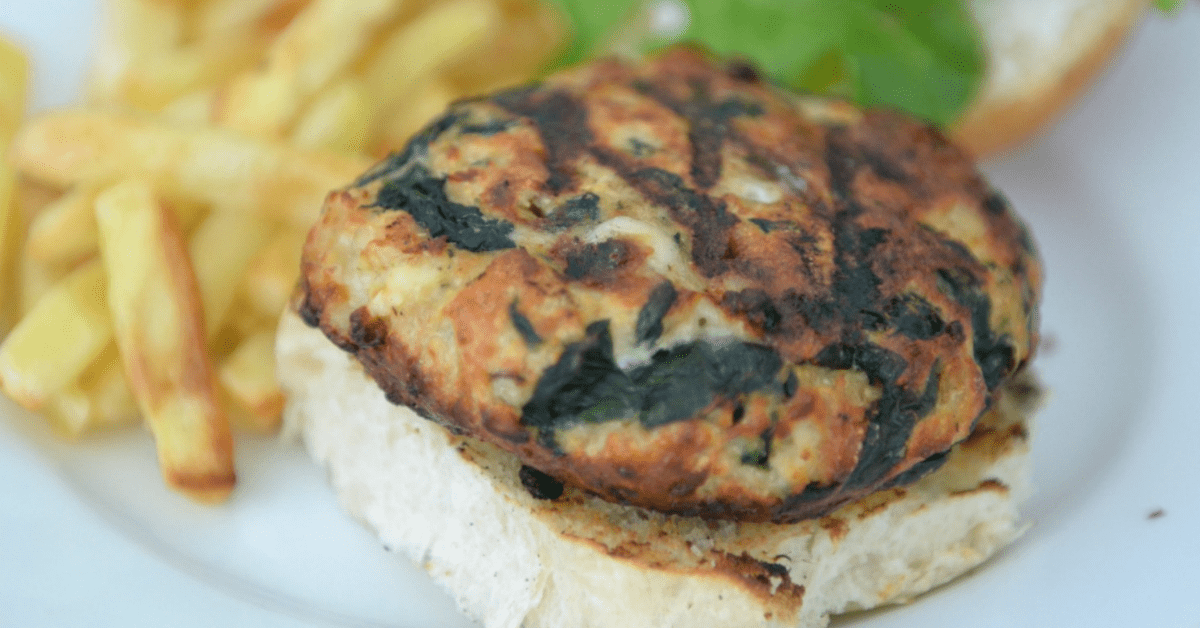 Easy Spinach & Feta Turkey Burgers