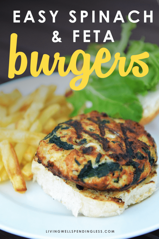 Ready to grill? These flavor-packed spinach & feta turkey burgers can be frozen ahead of time, then thrown straight on the grill to be ready when you are!