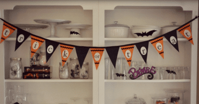 Pottery Barn Inspired No-Sew Halloween Bunting
