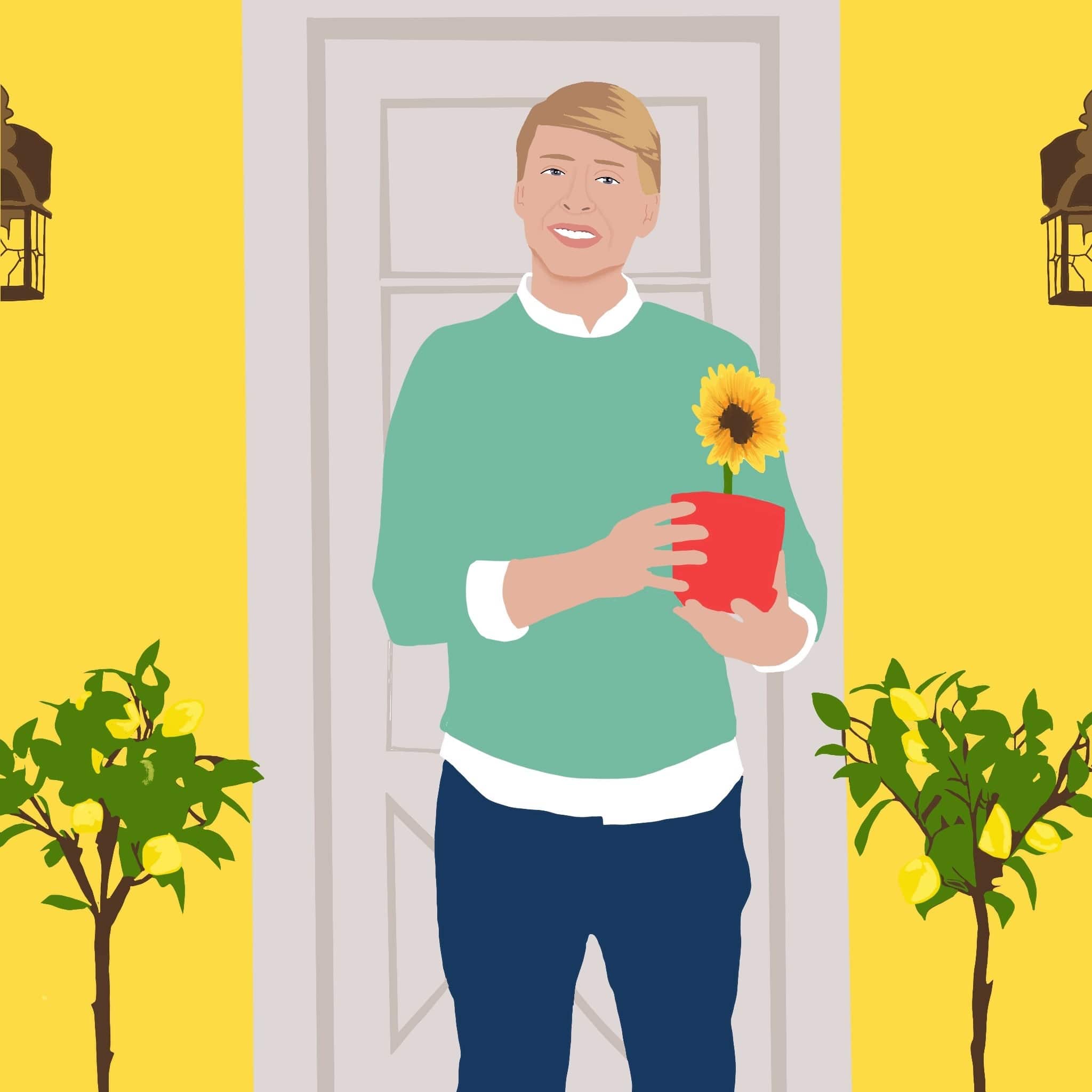 jack mcbrayer illustration by steph hagen